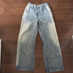 Blue straight leg jeans